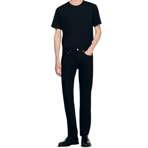 SANDRO Men's Slim Fit Jeans Black Etroit size 31 | MSRP $315 - Picture 1 of 10